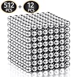 BARIHO Magnet Balls Desk Toys, 5MM Magnetic Sculpture Building Blocks Buckyballs for Intelligence, Stress Relief & Gift for Adults, Children and Christmas(512+12 Pcs)