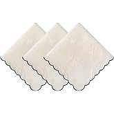 PACGOTH Soft Cotton Handkerchiefs for Women, Women’s Handkerchiefs With Embroidered Dandelions Flower Hankies for Ladies 3PCS