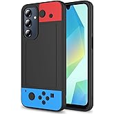 for Samsung Galaxy A17 5G Case,Galaxy A17 Phone Case,3D Cartoon Cute Fun Video Game Design+Snap-On+Wireless Charging+Anti-Slip+Full Body Protection Cover for man Women Teen Boy Girl Blue Red Black