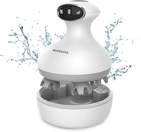 Amazon Paipu 電動頭皮ブラシ 防水 ヘッドスパ 電動 Ipx7 ヘッドエステ Usb充電台 持ち運び便利 プレゼント Paipu 電動頭皮ブラシ