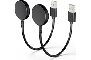 AUTALLGEE 1FT 2 Pack for Samsung Galaxy Watch Charger Compatible with Watch 8/8 Classic/Ultra/7/6/6 Classic/5/5 Pro/4/4 Classic/3/Active/FE USB Magnetic Fast Charging