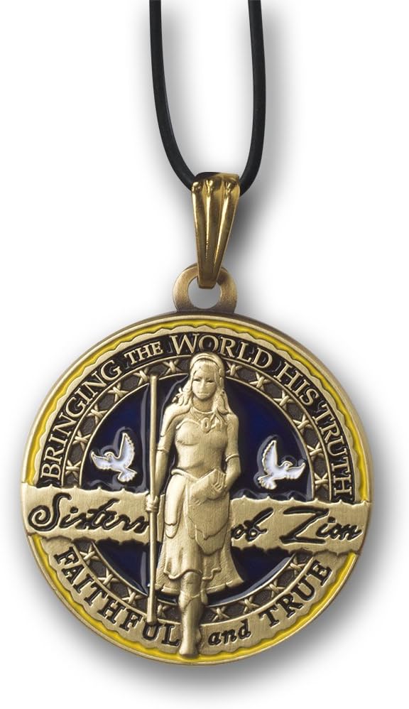 Treasures CoinSisters of Zion Missionary Round Pendant Necklace with black cord