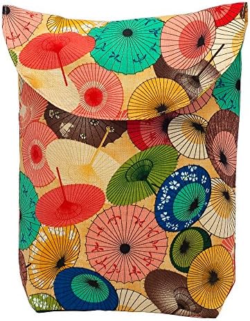 Aryko Baby Pouch for Food, Bottle, Diaper, Toys, and More | Premium Cotton with Inside Waterproof | Designer Collection - Umbrella
