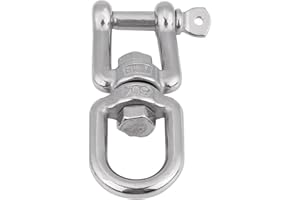 Heavy Duty304 Stainless Steel Swivel Ring Snap Rolling Shackle Device(6mm) Heavy Swivel Link s/s Chain Swivel grillete girato