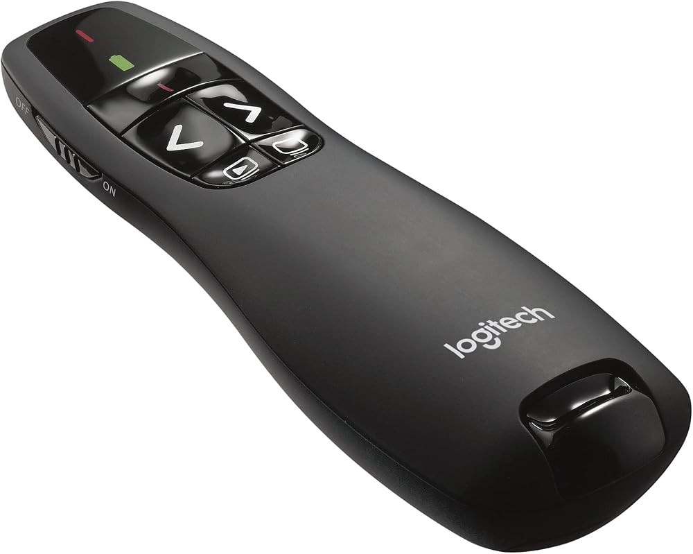 Logitech R400 Wireless Presenter USB Receiver Red Laser Pointer 15 m
