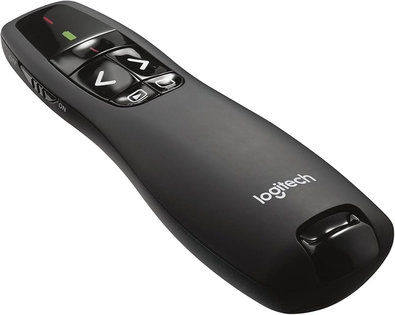 Logitech R400 Wireless Presenter USB Receiver Red Laser Pointer 15 m