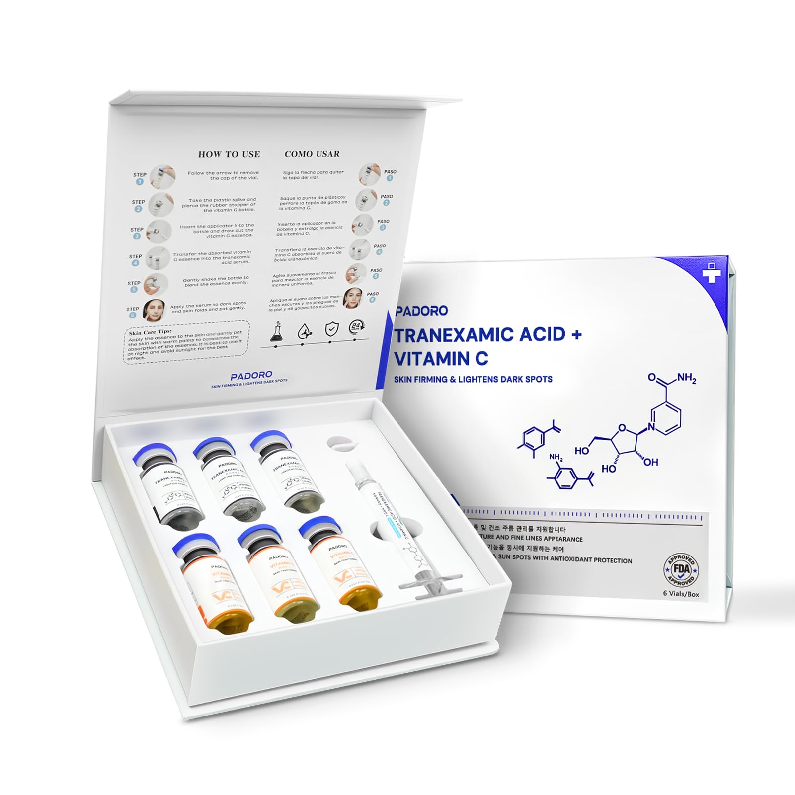 View 1 of ***MISSING PARTS***
Tranexamic Acid Serum, Gold Vitamin C, Dark Spots, Pigmentation serum, Improves the Appearance, Anti-Aging Serum, Suitable for All Skin Types, Skincare, Repairs and Comforts, Reduces Wrinkles (1PC)