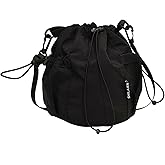 Small Drawstring Bucket Bag For Women Nylon Crossbody Purse Bag Adjustable Shoulder Strap Lightweight Travel Tote Handbags