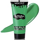 MEICOLY Green Face Body Paint for, 2.37oz Halloween SFX Witch Makeup Elphaba Costume,Green Face Makeup, Hunting Hulk Camo Face Paint for Adults and Kids,St Paddys St.Patrick’s Day Accessories
