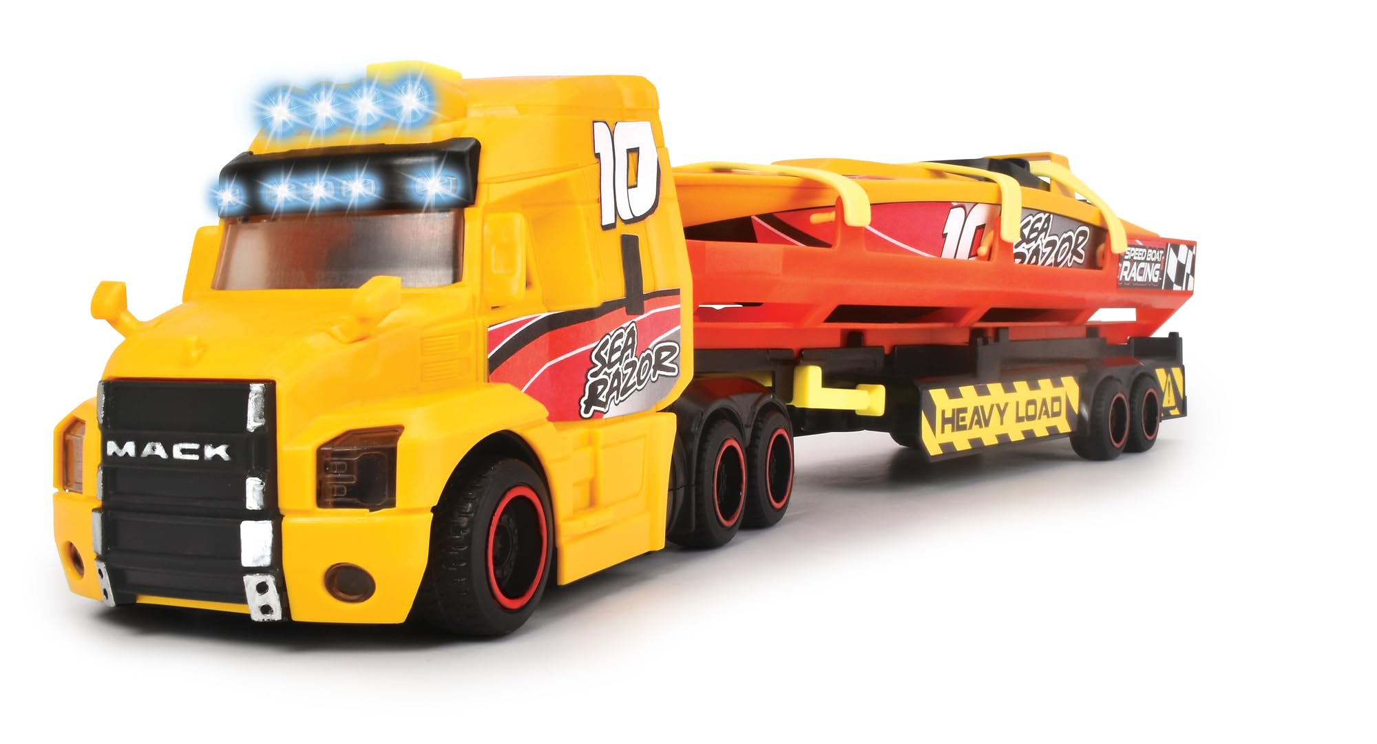 DICKIE Sea Race Truck with Speed Boat 28CM toy truck and boat for kids