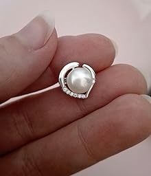 Orecchini Di Perle Da Donna Coltivati ​​Acqua Dolce Forma A Botone 7,5-8 Mm SECRET & YOU - Orecchini In Argento Sterling 925 Rodiato - Foto 9
