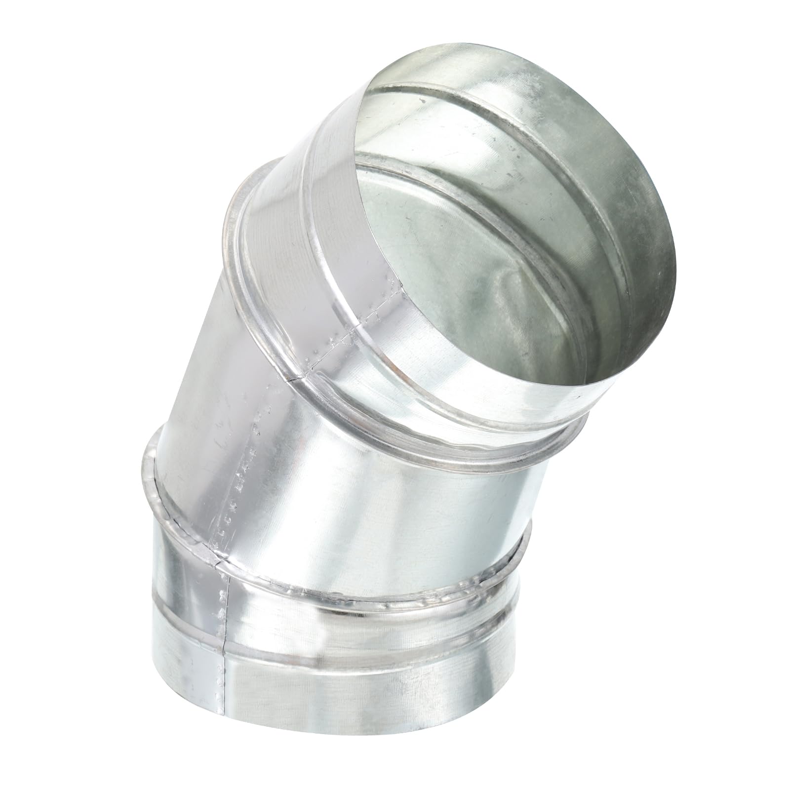 PATIKIL 6" OD 45 Degree Elbow Duct Pipe Connector, Dryer Vent Round Tube Bend Connector Adapter Fitting for Dryer HVAC Ventilation Chimney Exhaust Fan