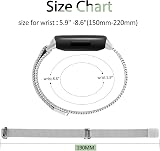 Vancle Stainless Steel Mesh Loop Strap for Fitbit Inspire 3 Silver view 2