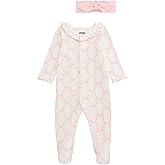 Mud Pie baby-girls Mud Pie Baby Bow Print Sleeper