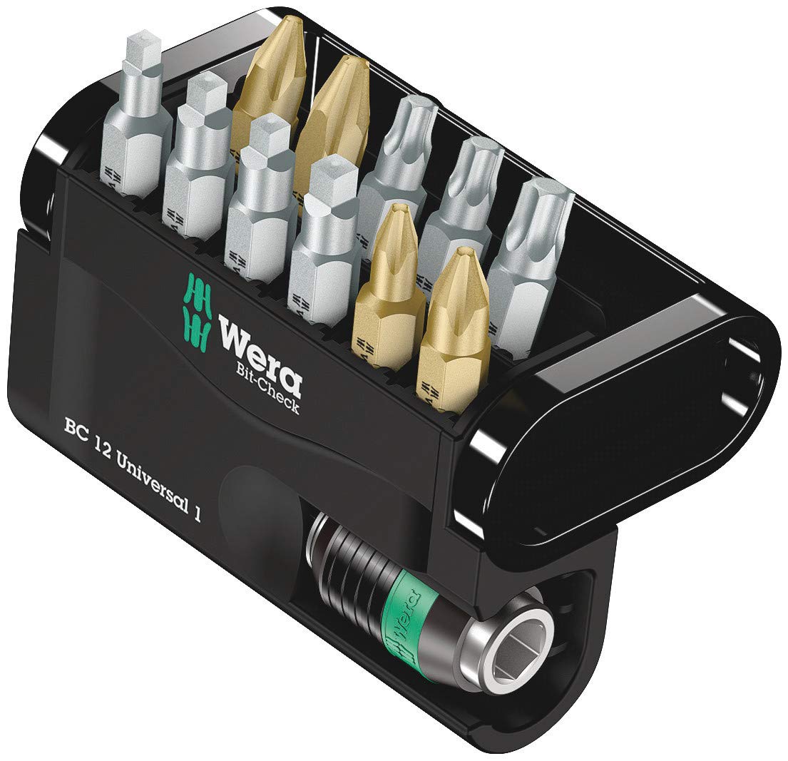 Wera 05057428001 Bit Check Set 12 Universal Hob Cover Plate, 1 Set