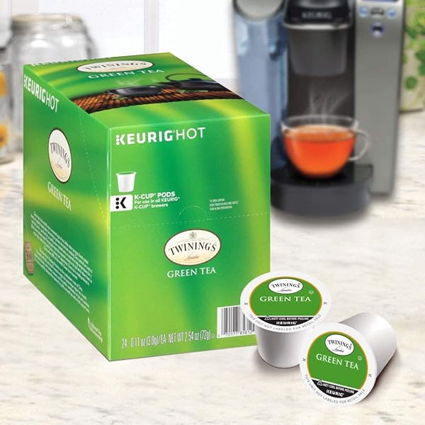 GREEN TEA SINGLE SERVE KEURIG K-CUPS, CAFFEINATED, SMOOTH FLAVOR, ENTICING AROMA, 72 COUNT