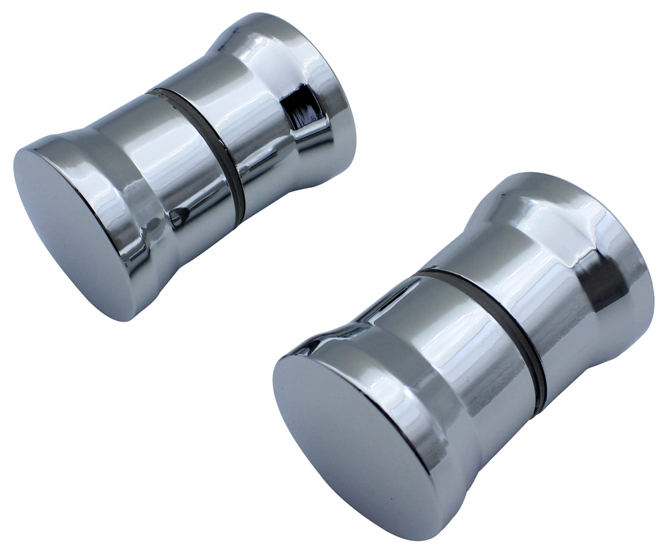 KEABATH® Shower Door knob Handle, 2 Pairs Round Chrome Glass Door Handle Pull Handle knob, Parts Replacement for Shower Enclosure, Shower Bath Screen