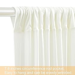 8 Panels Ivory Backdrop Curtains for Wedding Party