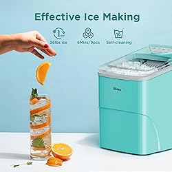Silonn Ice Makers Countertop, 9 Cubes Ready in 6