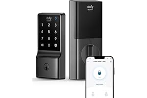 eufy Security Smart Lock C210, Keyless Entry Door Lock, Built-in WiFi Deadbolt, Smart Door Lock, No Bridge Required, Easy Installation, Touchscreen Keypad, App Remote Control, 4 AA Batteries Included
