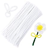 150 Pieces White Pipe Cleaners, Pipe Cleaners