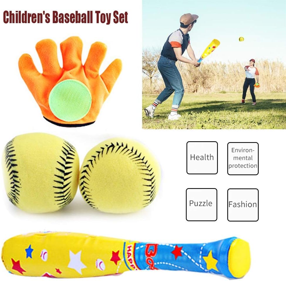 Huiling Kids Sports Baseball Toys Portable Children Baseball Toy Set Soft Foam Safety Game Toy Outdoor Indoor Softball Toy Amazon Co Uk Sports Outdoors