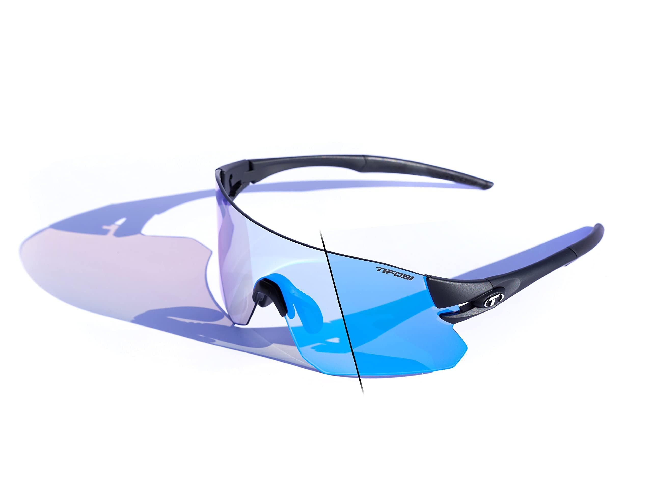 Tifosi Optics Rail Sunglasses (Matte Black, Clarion Blue Fototec)