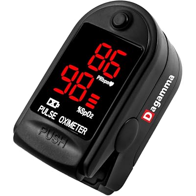 Dagamma Finger Pulse Oximeter DP100 in Black - the Authentic Pulse Oximeter for sports and aviation use
