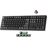 Keychron K10 Ultra 8K Wireless Mechanical Keyboard Full-Size Layout | 2.4 GHz &amp; Bluetooth, ZMK &amp; Launcher 760-Hour Battery PBT Keycaps with Apex Red Switches for Mac Windows Linux (Hot-Swappable)