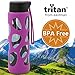Unibott Tritan Sports Water Bottle for Travel Water Bottles - Perfect for Running, Gym, Yoga, Outdoors and Camping Durable, Reusable with Leak-proof Lid (purple)