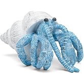 SUYNYBHF Beach Decor Coral Reef Decor, Blue Hermit Crab Figurine, Resin Sculpture, Home Office Desk Statue, Bathroom, Living Room or Seaside Villa Decor Gift