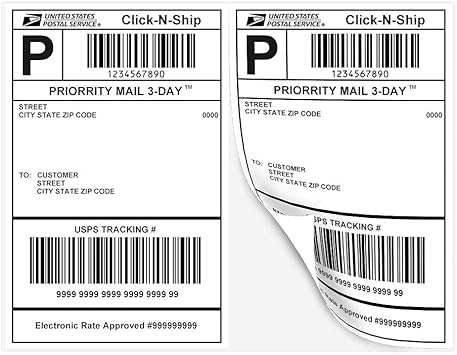 half sheet self adhesive shipping labels for laser inkjet printers