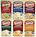 Idahoan Flavored Mashed Potatoes, Variety Bundle, 4 oz (Pack of 6) includes Butter & Herb Mashed + Bacon & Cheddar Chipotle + Four Cheese + Roasted Garlic + Buttery Golden Selects + Buttery Homestyle