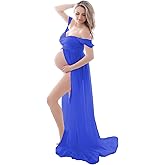 Maternity Lace Dress for Photoshoot Off Shoulder Gown Pregnancy Dresses for Photography