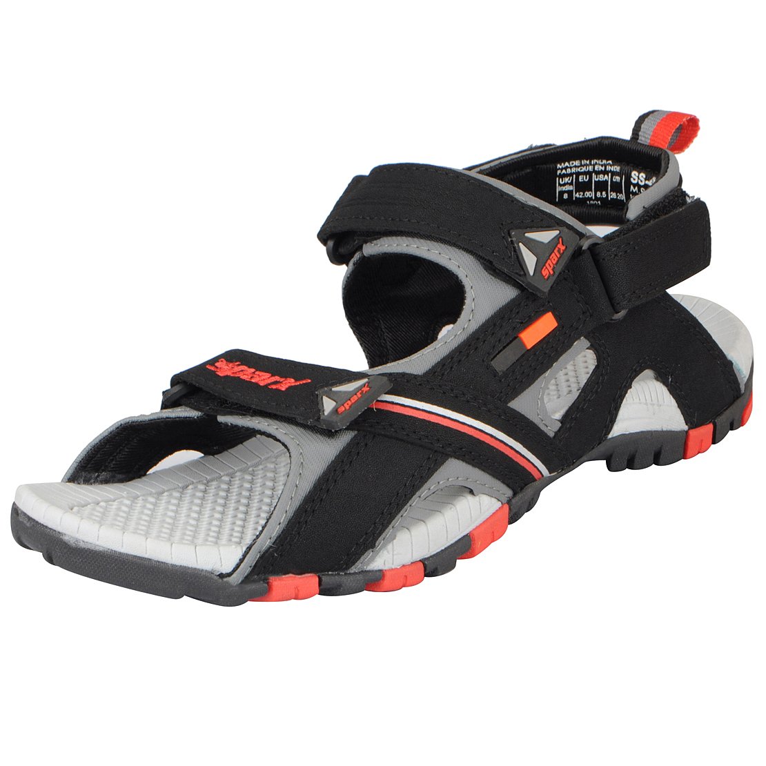 Buy Sparx Men's Black Red Sandals SS_45744 at Amazon.in