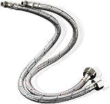 Heable Pack of 2 Kitchen Basin Monobloc Mixer Tap Connectors 500mm Silver view 1