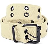 Boxed Gifts Parquet Casual Canvas Belt - Double Hole, Double Grommets for Men & Women