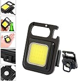 ATopoler 800LM COB LED Keychain Flashlight USB Rechargeable Mini Waterproof 3 view 3