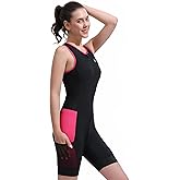 Eco-daily Women's Triathlon Suit Padded Sleeveless Skinsuit One Piece Quick-Dry Trisuit for Runing Swimming Cycling