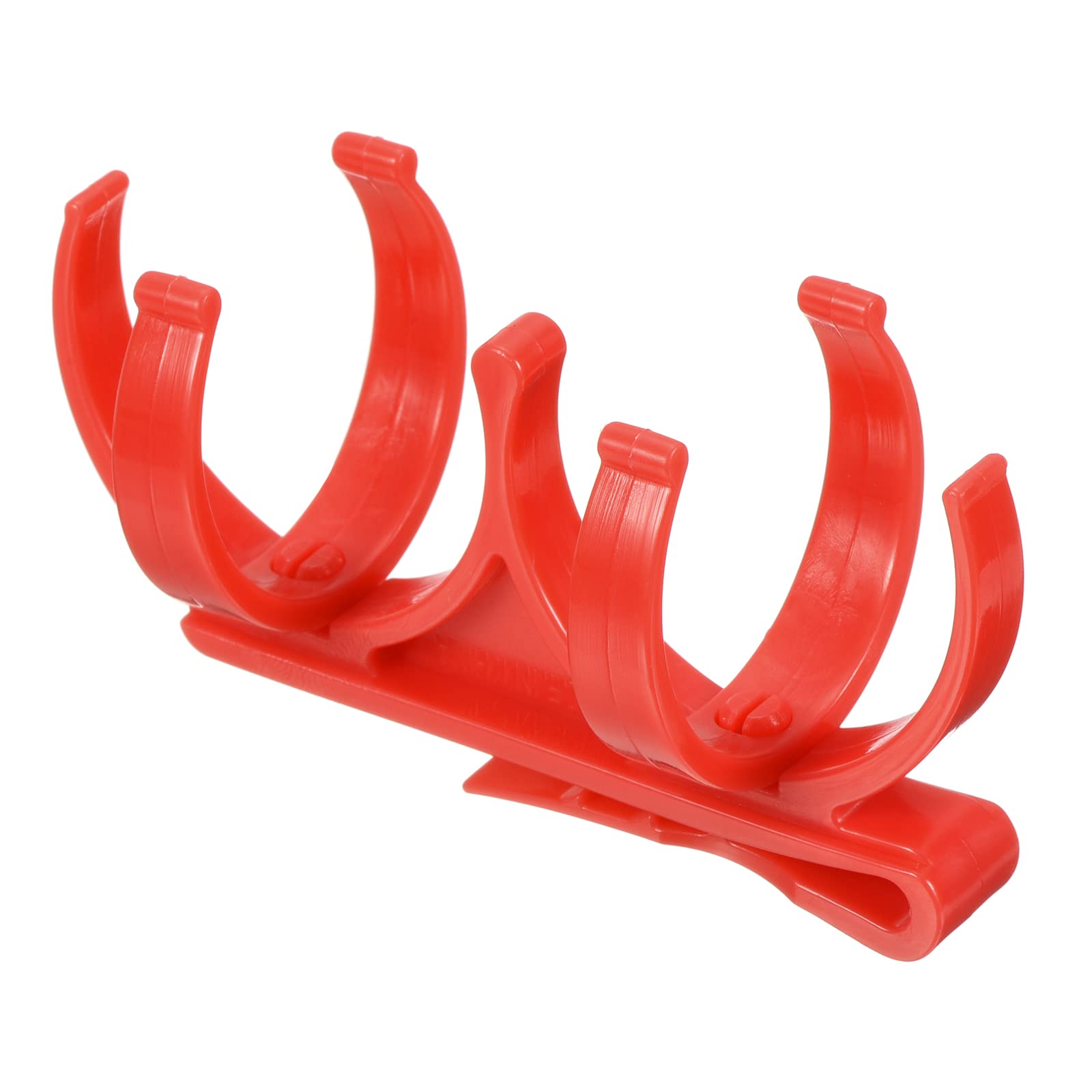 PATIKIL Golf Ball Holder, Plastic Rotatable Foldable Hold 2 Balls Golf Clip Accessories for Ball Games Attachment on Waist Belt, Red