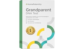 HomePaternity Grandparent DNA Test, Fast Results, Highest Accuracy Available with Up to 34 Genetic Markers Tested, All Lab Fees & Shipping Included, Grandchild Test, Test Paternity Without Father