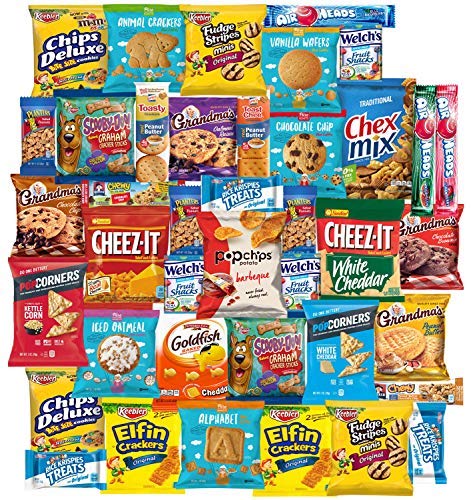 Care Package for College Students, Military, Mothers Day or Back to School by Variety Fun (40 Count)
