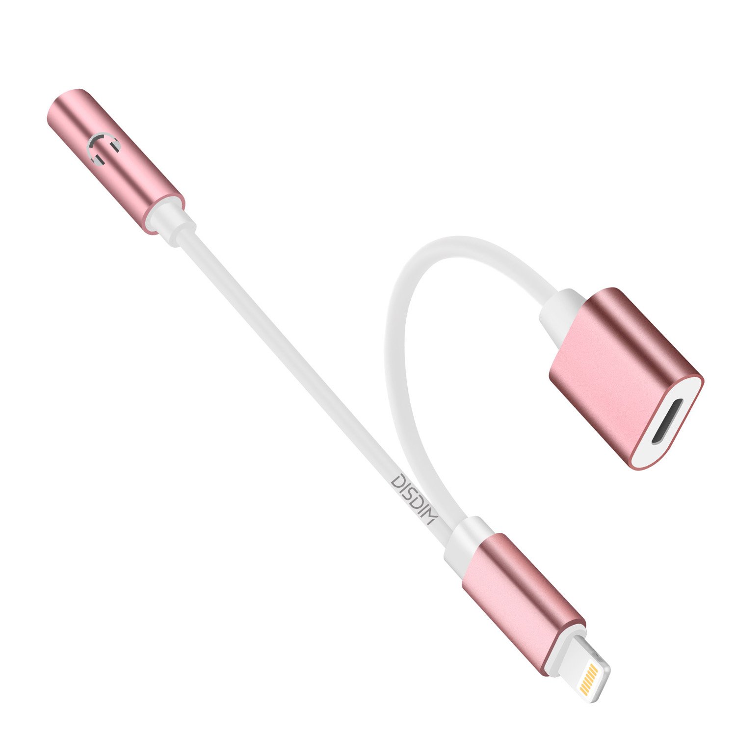Low Cost Disdim 2 In 1 Aluminum Alloy Lightning To 3 5mm Headphone Jack Adapter And Extend Female Lightning Charging Port Converter Cable For Iphone 7 7 Plus Ios 10 3 Rose Gold Antica Trattoria Lu