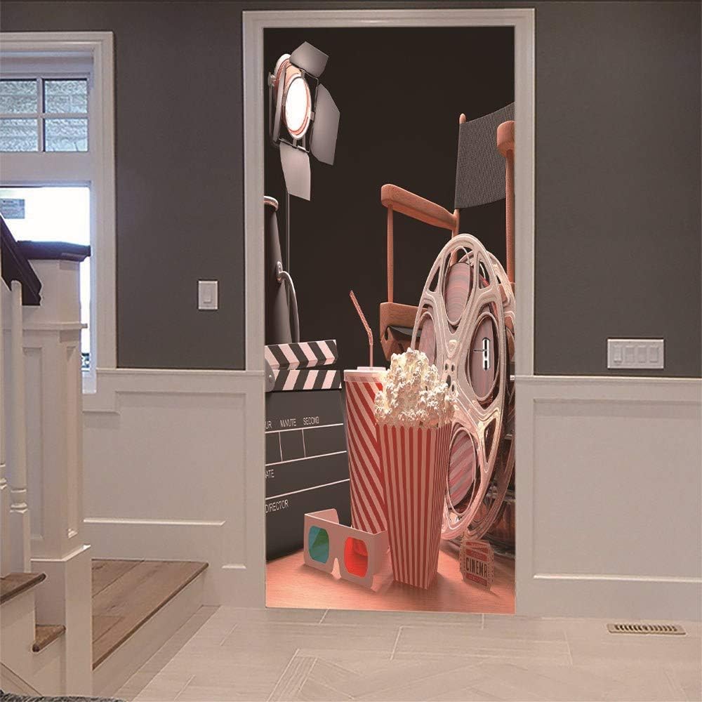 3D Selbstklebende Türtapete „Weinregal“, 90x200 Cm – PVC, Wasserdicht, Für Glatte Türen & Wände