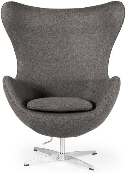 Amazon Com Kardiel Egg Chair Cadet Grey Tweed Cashmere Wool Furniture Decor