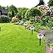 Pack of 2 Colorful Solar Lights Outdoor Garden Stake Light; Jomilly Pathway Waterproof Disco Light Show Yard Decorations, Lawn Lights for Courtyard Villa.