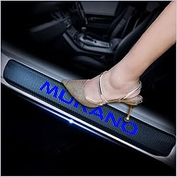 kaiweiqin 4Pcs Car Door Sill Scuff Plate Cover for