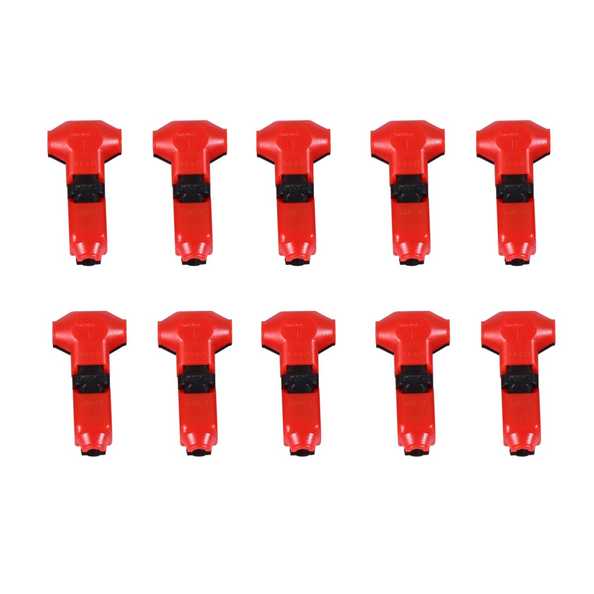 Ultechnovo 10pcs T Tap Single Wire Connectors Quick Splice Electric Wire Terminals Transparent