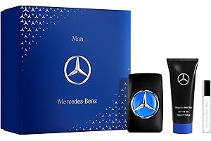 Mercedes-Benz Fragrance 3Pc Gift Set for Men - 3.4 Fl Oz Eau De Toilette Spray, 3.4 Oz Shower Gel, 10ml Pen Spray - Luxury Lo