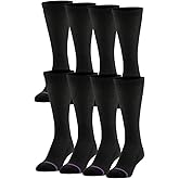 MediPEDS Men's 8 Pack Diabetic Crew Socks with Non-Binding Top